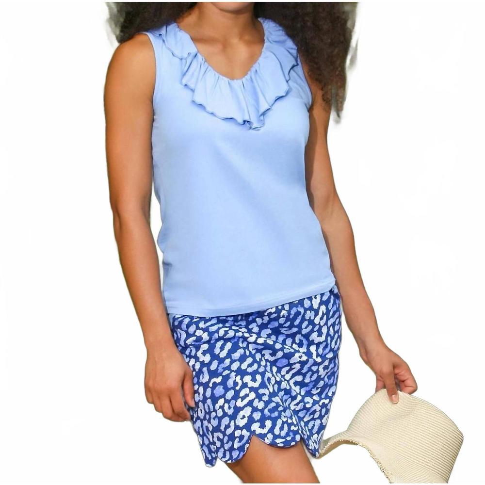 NEW ANACLARE ACTIVE sassy scallop skort in athena
